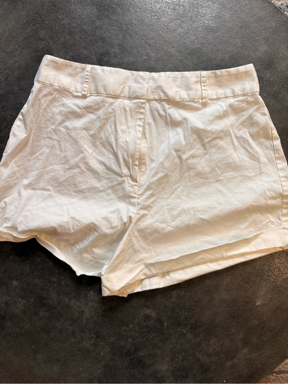 DANIELLE BERNSTEIN White Cotton Flat-Front Men's Shorts